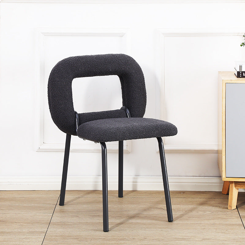 Scandinavian Lambswool Donut Dining Chair — Green
