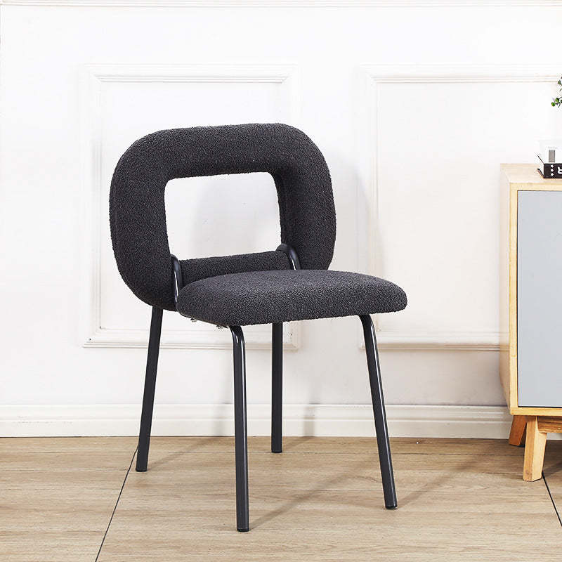 Scandinavian Lambswool Donut Dining Chair — Green