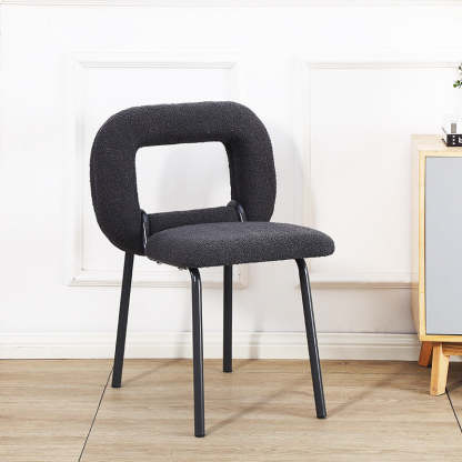 Scandinavian Lambswool Donut Dining Chair — Green