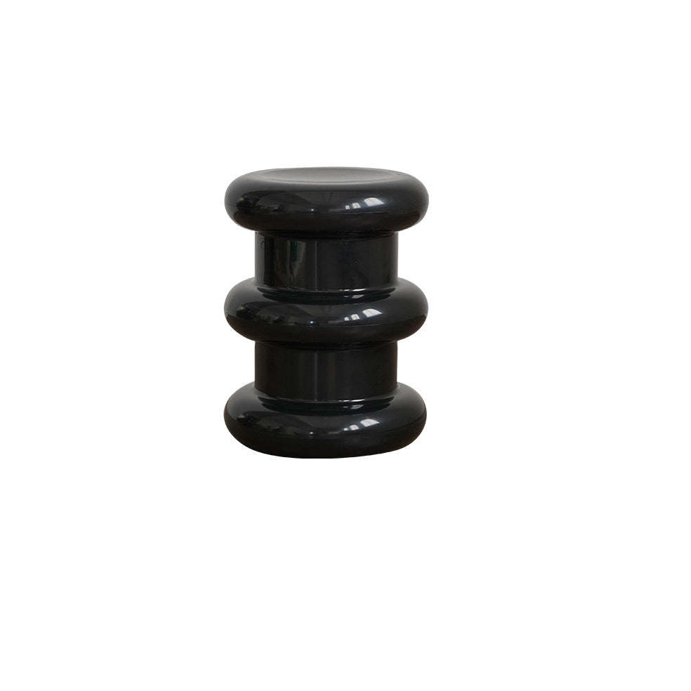 End cylindrical wood end & side tables for bedroom