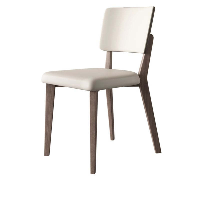 Nordic Leather Solid Wood Dining Chair