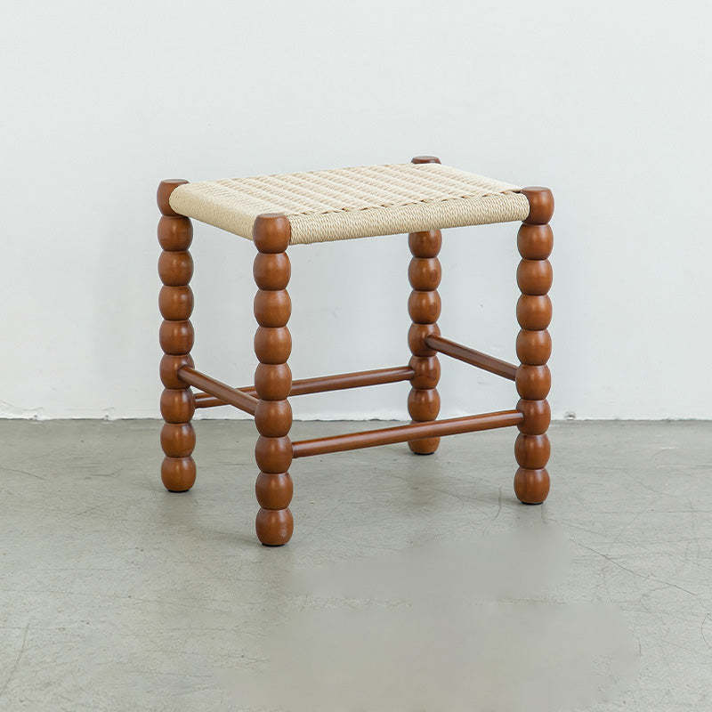 Chinese Woven Gourd Wooden Footstool