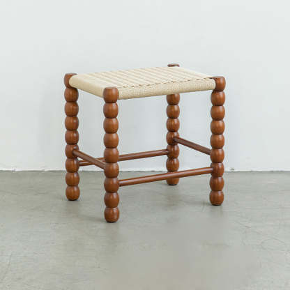 Chinese Woven Gourd Wooden Footstool