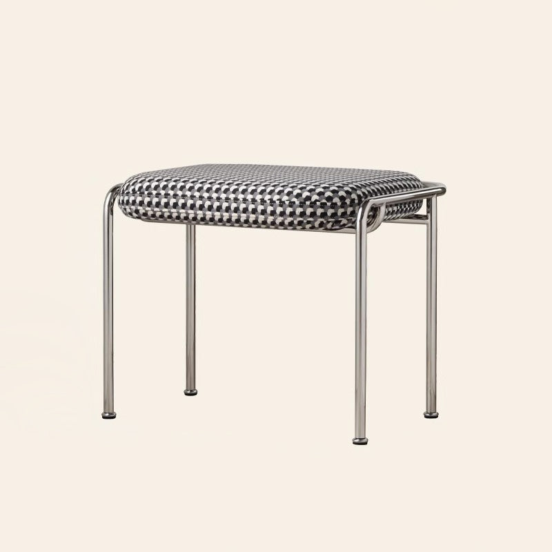 Scandinavian Backless Upholstered Vanity Stool