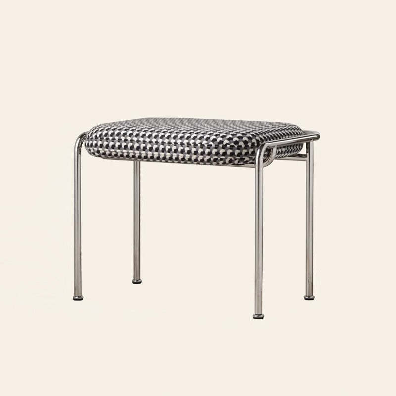 Scandinavian Backless Upholstered Vanity Stool