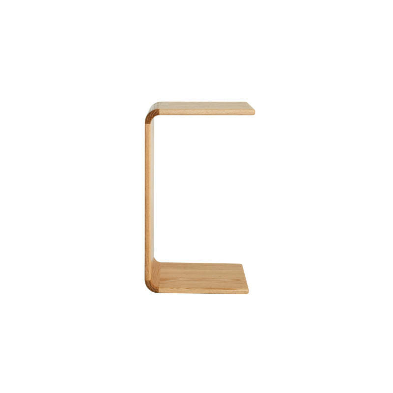 Nordic C-Shaped Walnut End Table