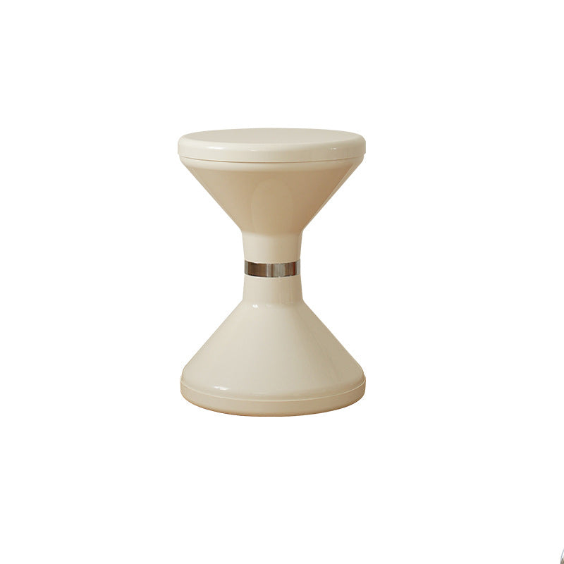 Contemporary Round Plastic Vanity Stool