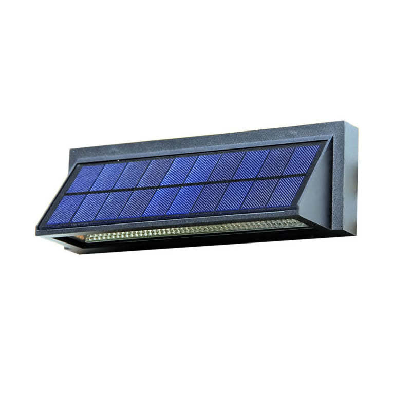 Outdoor Solar Rectangular Slant LED Patio Wall Sconce