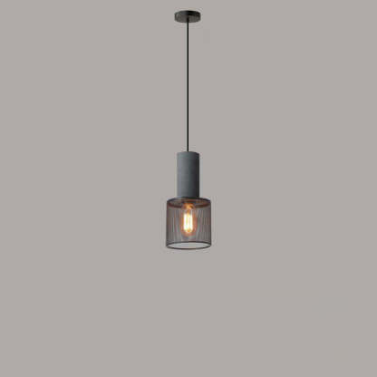Industrial Tapered Cement Iron Pendant Light