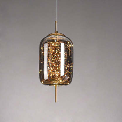 Scandinavian Cylinder Oval Glass Pendant Light