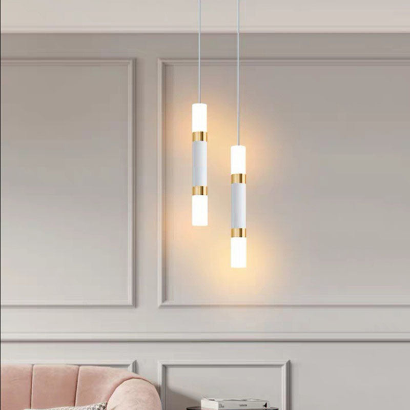 Minimalist cylinder acrylic pendant lighting — Matte Black / 220V-240V (UK/AU)