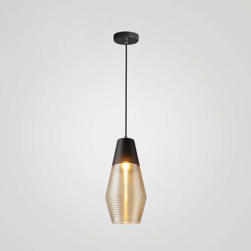 Scandinavian Cylinder Oval Iron Glass Pendant Light