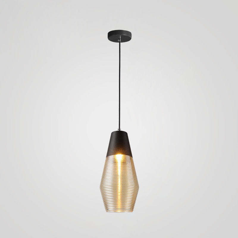 Scandinavian Cylinder Oval Iron Glass Pendant Light