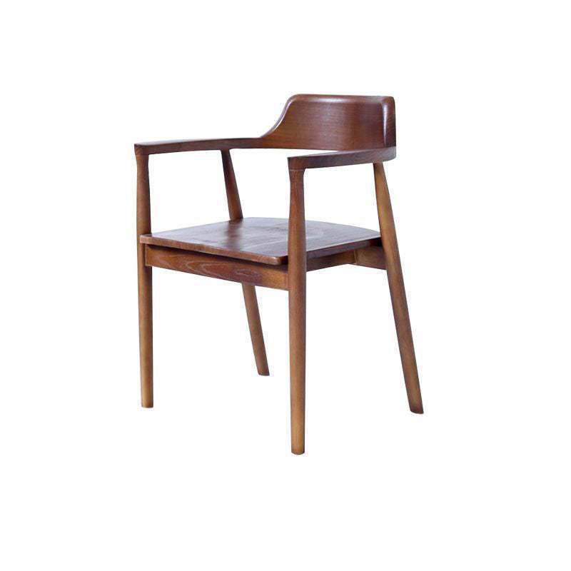 Nordic Ash Wood Curved Dining Chair