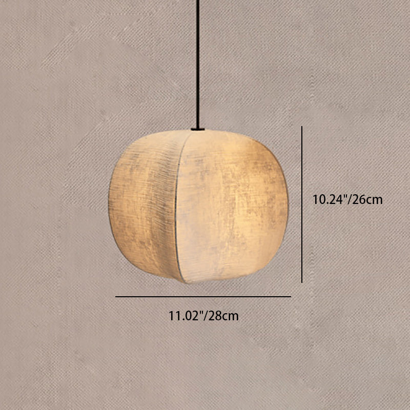 Japanese Zen Silk Lantern Pendant Light