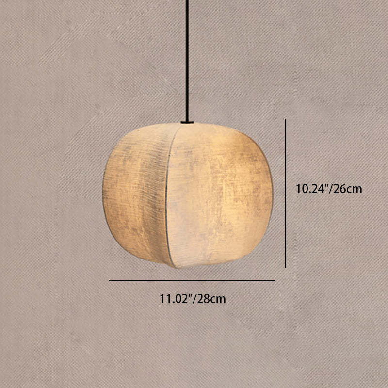 Japanese Zen Silk Lantern Pendant Light