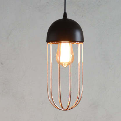 Nordic Iron Geometric Cage Pendant Light