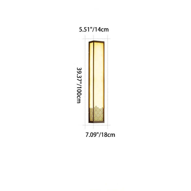 Chinese Stainless Steel Faux Marble Cubic LED Wall Sconce — Warm Light (3000K) / 220V-240V For UK/AU
