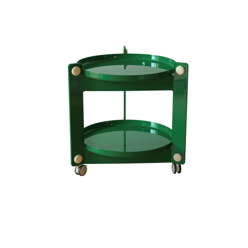 Contemporary Round PET Acrylic 2-Tier End Table