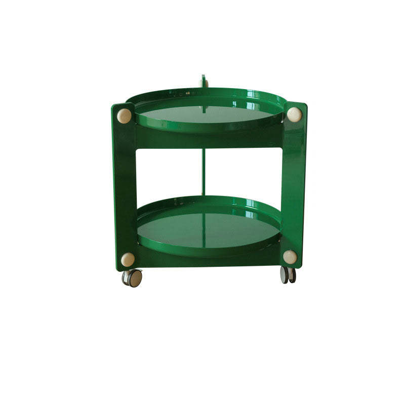 Contemporary Round PET Acrylic 2-Tier End Table