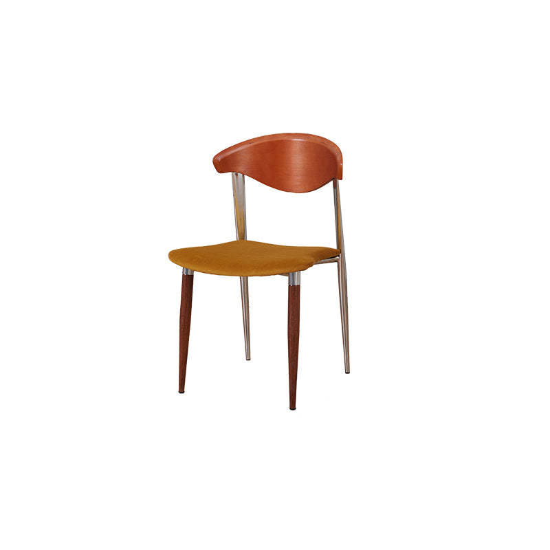 Vintage Velvet Iron Tapered-Leg Dining Chair