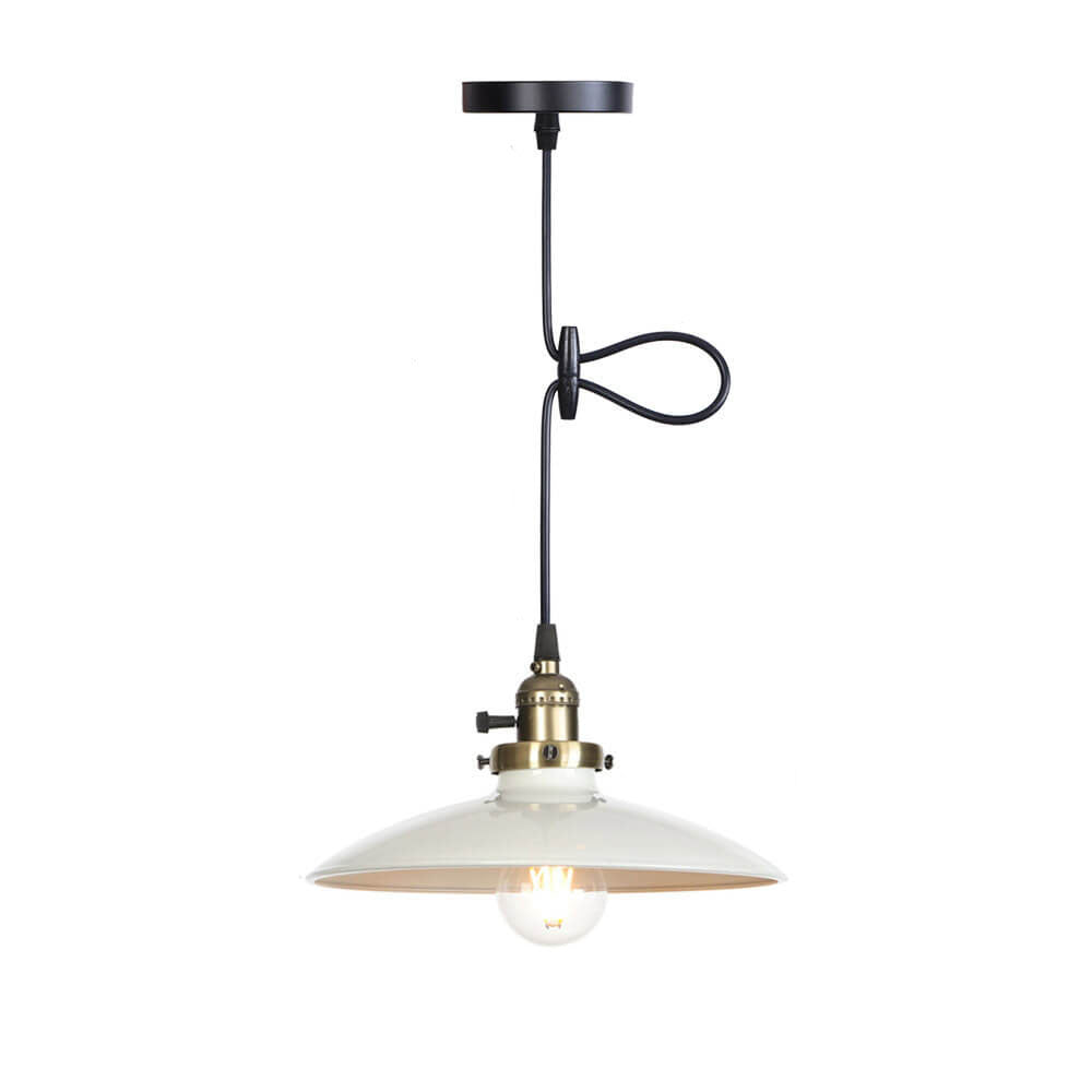 Industrial Iron Multicolor Bowl Pendant Light — A / White / 220V-240V For UK/AU