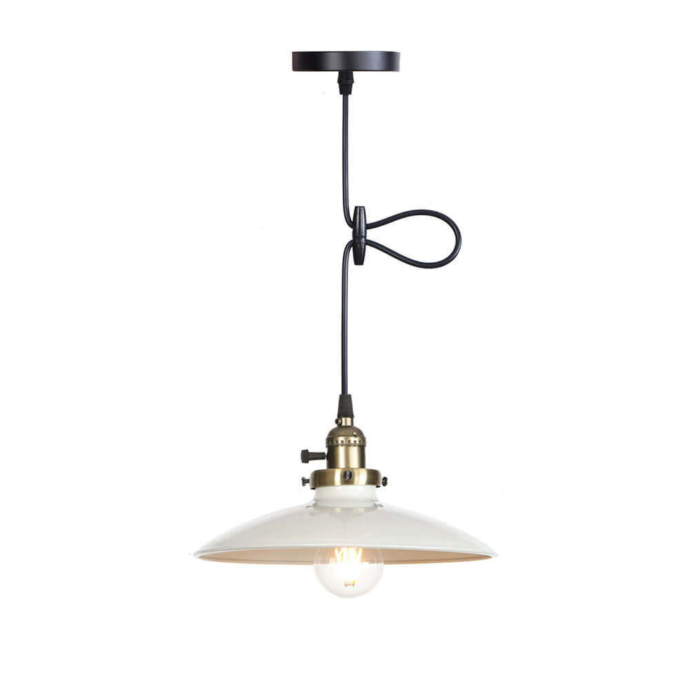 Industrial Iron Multicolor Bowl Pendant Light — A / White / 220V-240V For UK/AU