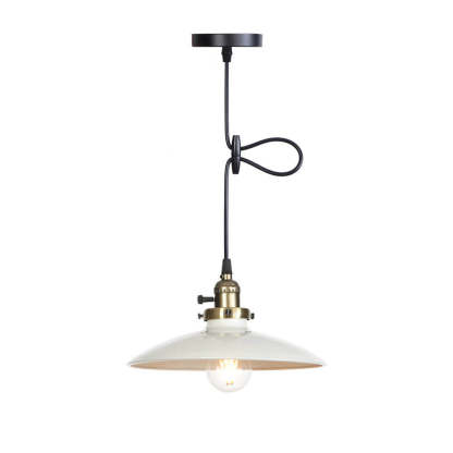 Industrial Iron Multicolor Bowl Pendant Light — A / White / 220V-240V For UK/AU