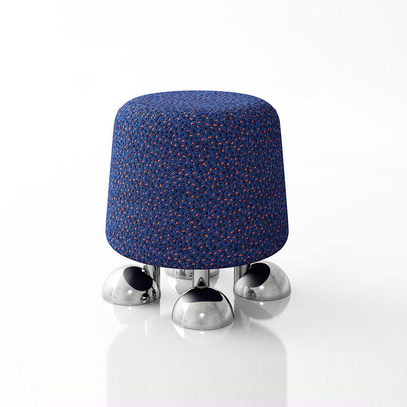 Modern Wood Stainless Steel Vanity Stool
