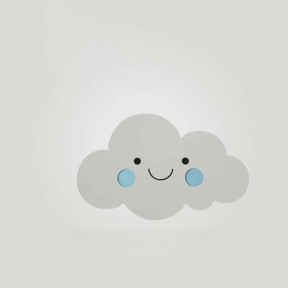 Nordic Cloud Iron Emoji Kids LED Sconce