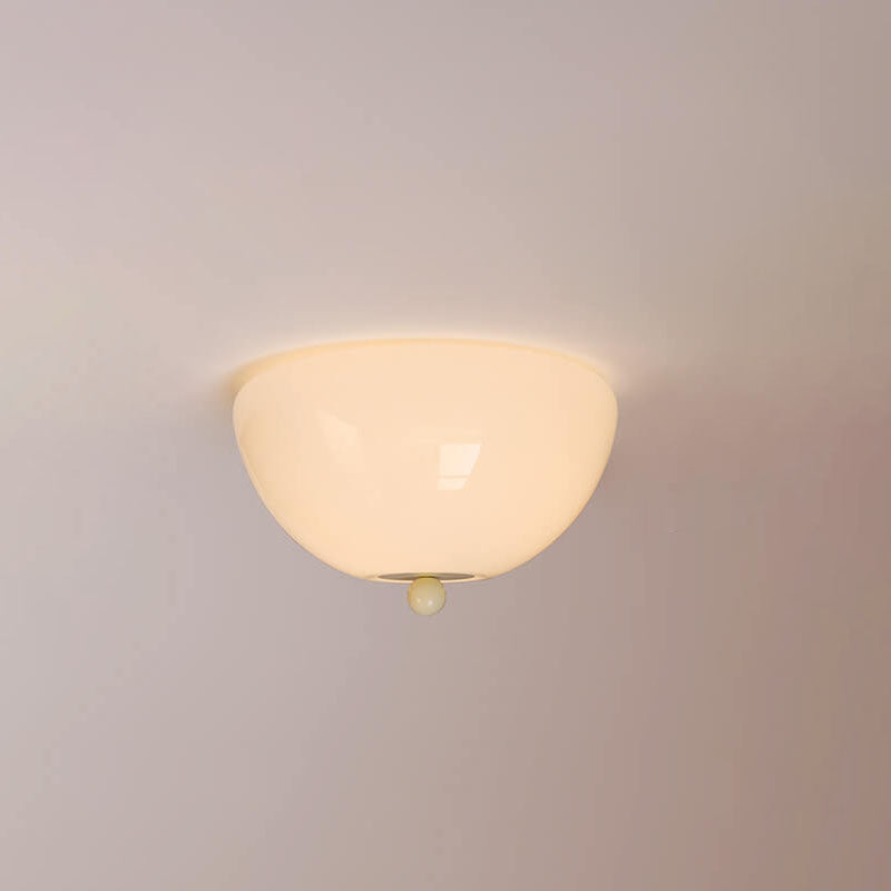 Nordic Iron Round Glass 4-Light Flush Ceiling Light