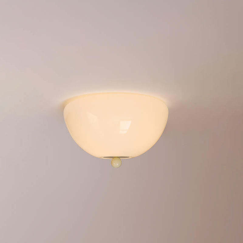 Nordic Iron Round Glass 4-Light Flush Ceiling Light