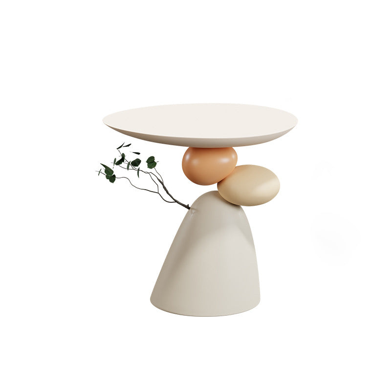 Contemporary Elliptical Branch Resin End Table
