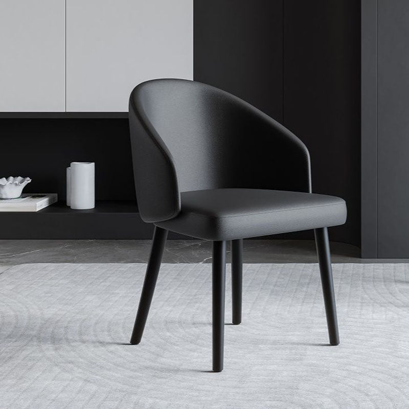 Nordic Trapezoid Saddle Leather Ash Dining Chair
