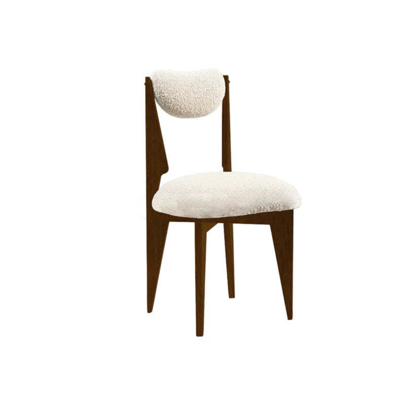 Minimalist Wood Velvet Dining Chair