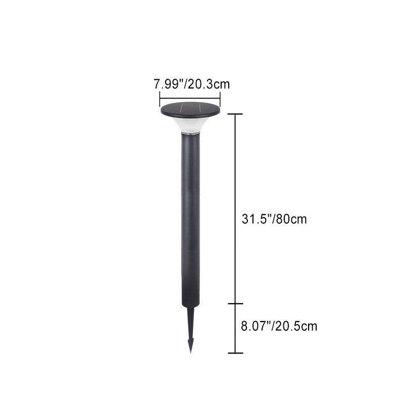Minimalist Solar Round Ground Aluminum LED Light