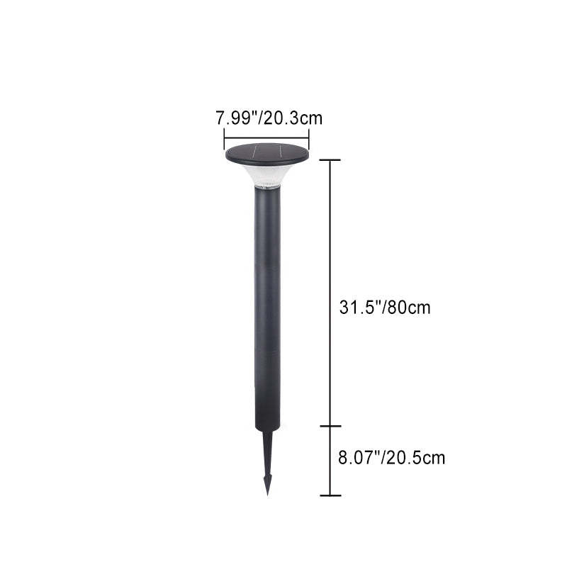 Minimalist Solar Round Ground Aluminum LED Light