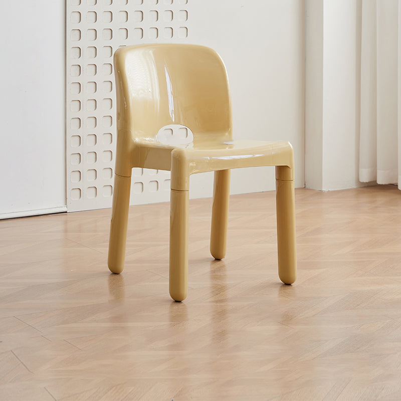 Nordic Stackable Plastic Dining Chair — Khaki