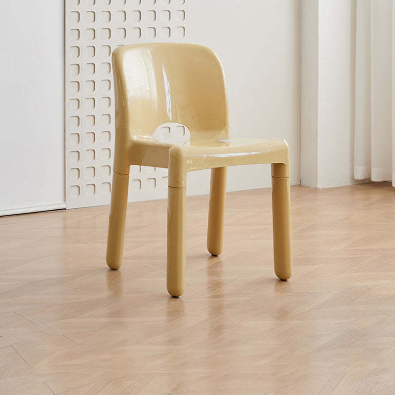 Nordic Stackable Plastic Dining Chair — Khaki