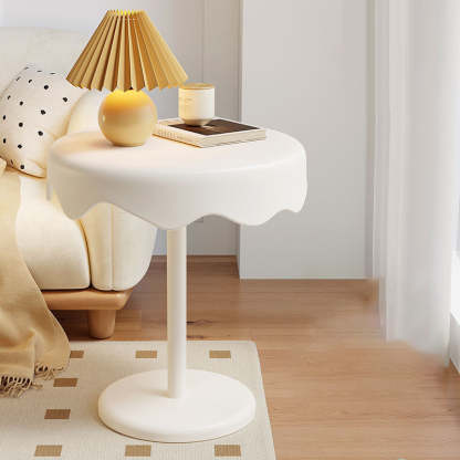 Contemporary Ice Cream Steel End Table — Orange