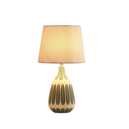 Nordic Vertical Pattern Ceramic Fabric Lamp