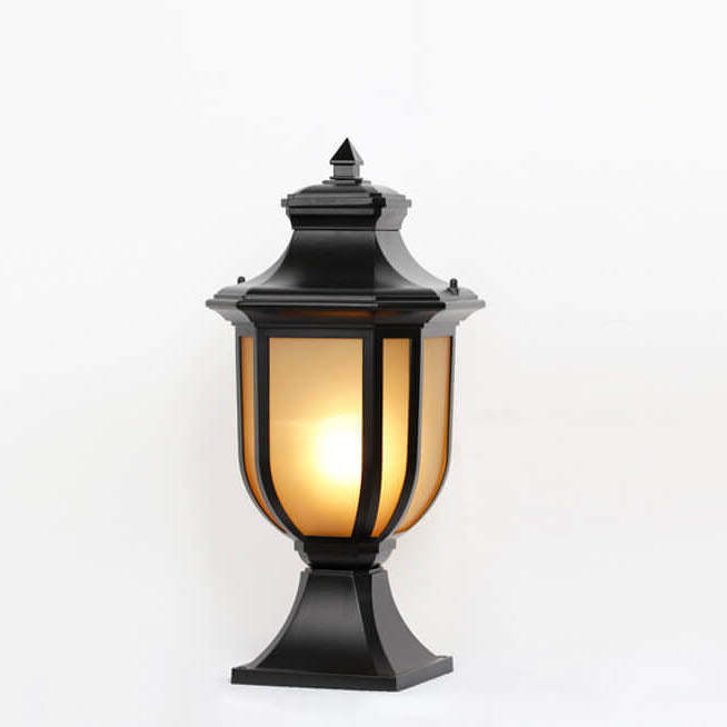 European Vintage Glass Aluminum Cage Outdoor Landscape Light