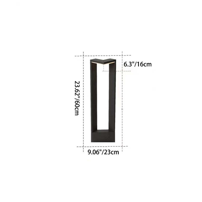 Minimalist Rectangular Aluminum Acrylic LED Landscape Light