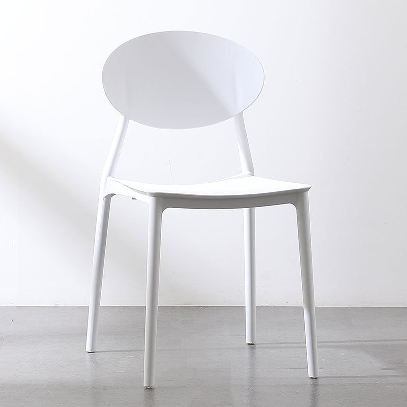 Nordic Square Plastic Chair — White
