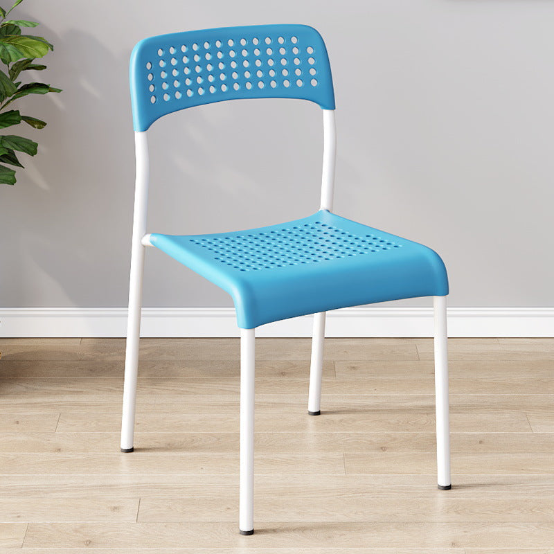 Minimalist Plastic Iron Perforated Dining Chair