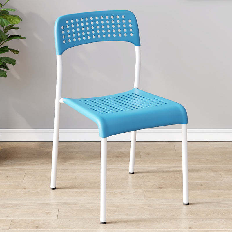 Minimalist Plastic Iron Perforated Dining Chair