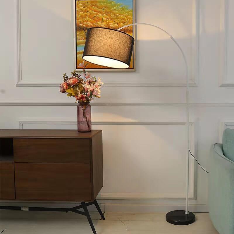 Nordic Fabric Column Fishing Rod Floor Lamp