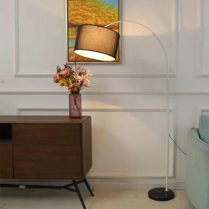 Nordic Fabric Column Fishing Rod Floor Lamp