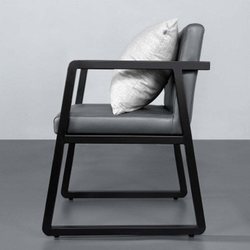 Minimalist PU Leather Steel Desk Chair