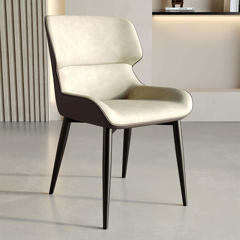 Contemporary PU Leather Upholstered Dining Chair — A - Orange